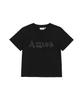 AMES-WORLDWIDE Basic Logo Denim Applique Tee Black (Am2Emut514A)