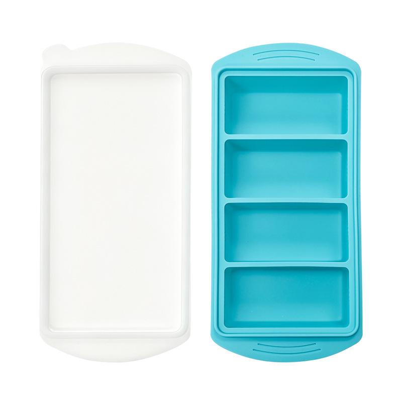 Silicone Ice Cube Tray with Lid - Multi-Compartment, Food-Grade Freezing Mold for Ice & Soup
