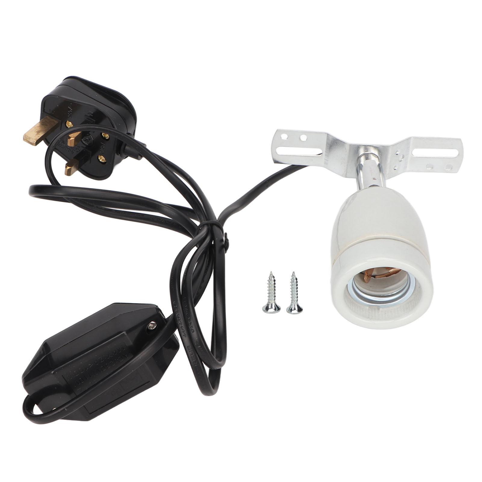 

Керамический держатель лампы для обогрева рептилий E27 400 Вт вращающийся керамический нагревательный элемент с выключателем