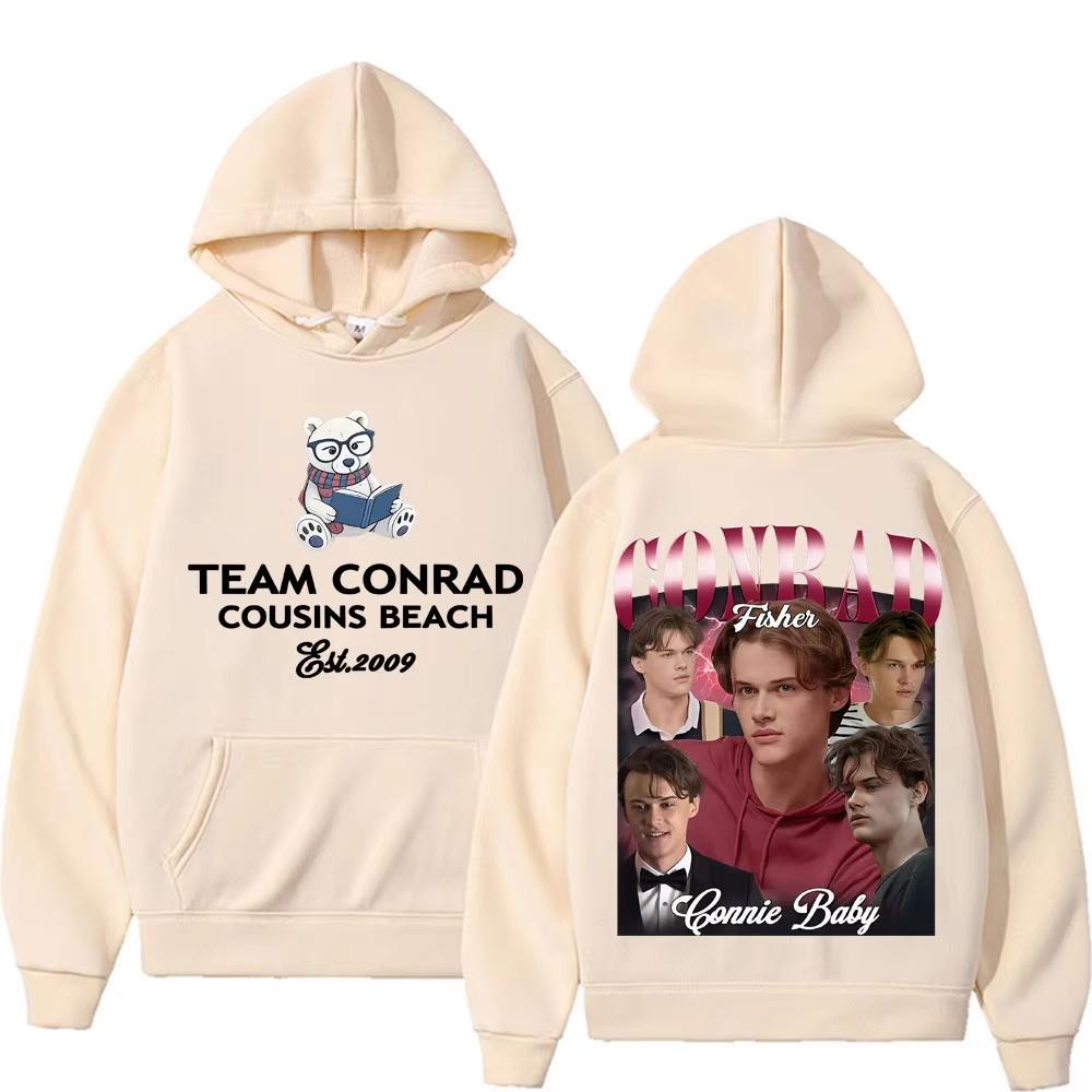 Team Conrad Cousins Beach Hoodie Summer I Turned Pretty Hoodies Fashion Fashion Print Long Sleeve Unisex Casual Print sweatshirt Fashion Oversized