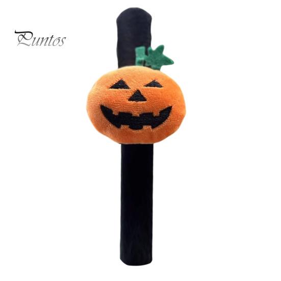 Funny Party Decoration Props Halloween Stuffed Slap Bracelet, Plush Pumpkin Ghost Bat Skull Cat Cute Wrist Toys Band for Boys Girls Favors Soft Wraps