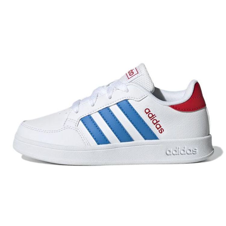 Adidas Neo Breaknet Synthetic Leather Comfortable Durable Low-Top Sneakers Kids Sneakers White Blue GW2890