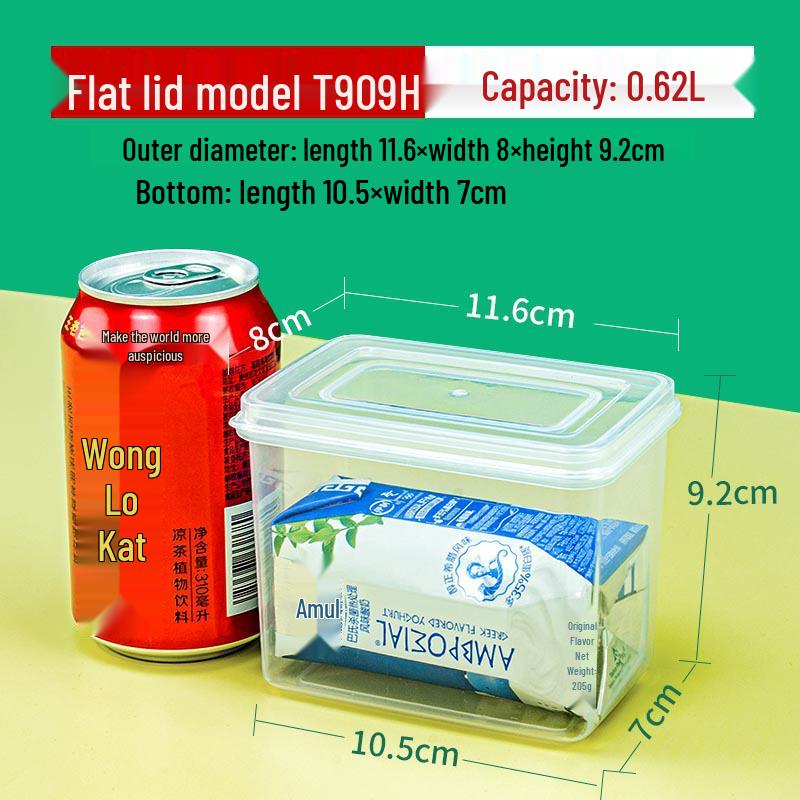 0.62L Small Tall Plastic Box with Flat Lid for Scallion, Ginger, and Garlic Storage