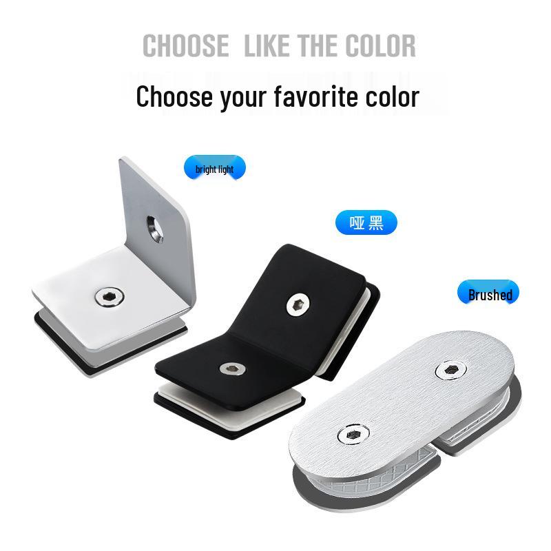 Stainless Steel 180° Glass Partition Clip for Stair Handrails