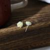 Bioceramic Needle Resin Flower Mini Stud Earrings For Women Allergy Prevention Piercing Ear Hole Jewelry