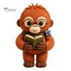 Decorative Knitted Figurine Handmade Doll for Kids, Soft Crochet Forest Animal Plush Toy, Cute Pendant Hand Woven Stuffed Doll, Unique Gift