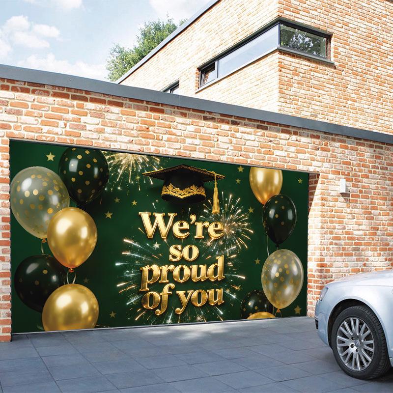 2026 Graduation Party Garage Banner: Yard Decoration Flag