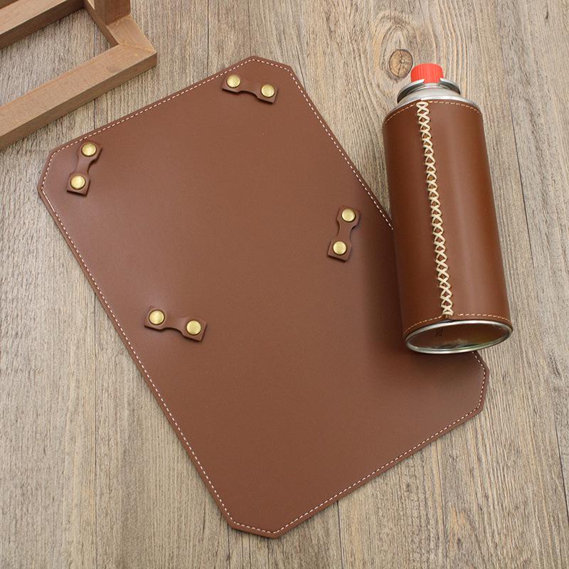Japanese-Korean Gas Stove Leather Insulation Pad for Camping