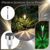 Stainless Steel Solar Lights — Outdoor Ground-stake Lights Suitable For Gardens, Courtyards, And Walkways, Providing Modern Ambient Lighting For Lawns