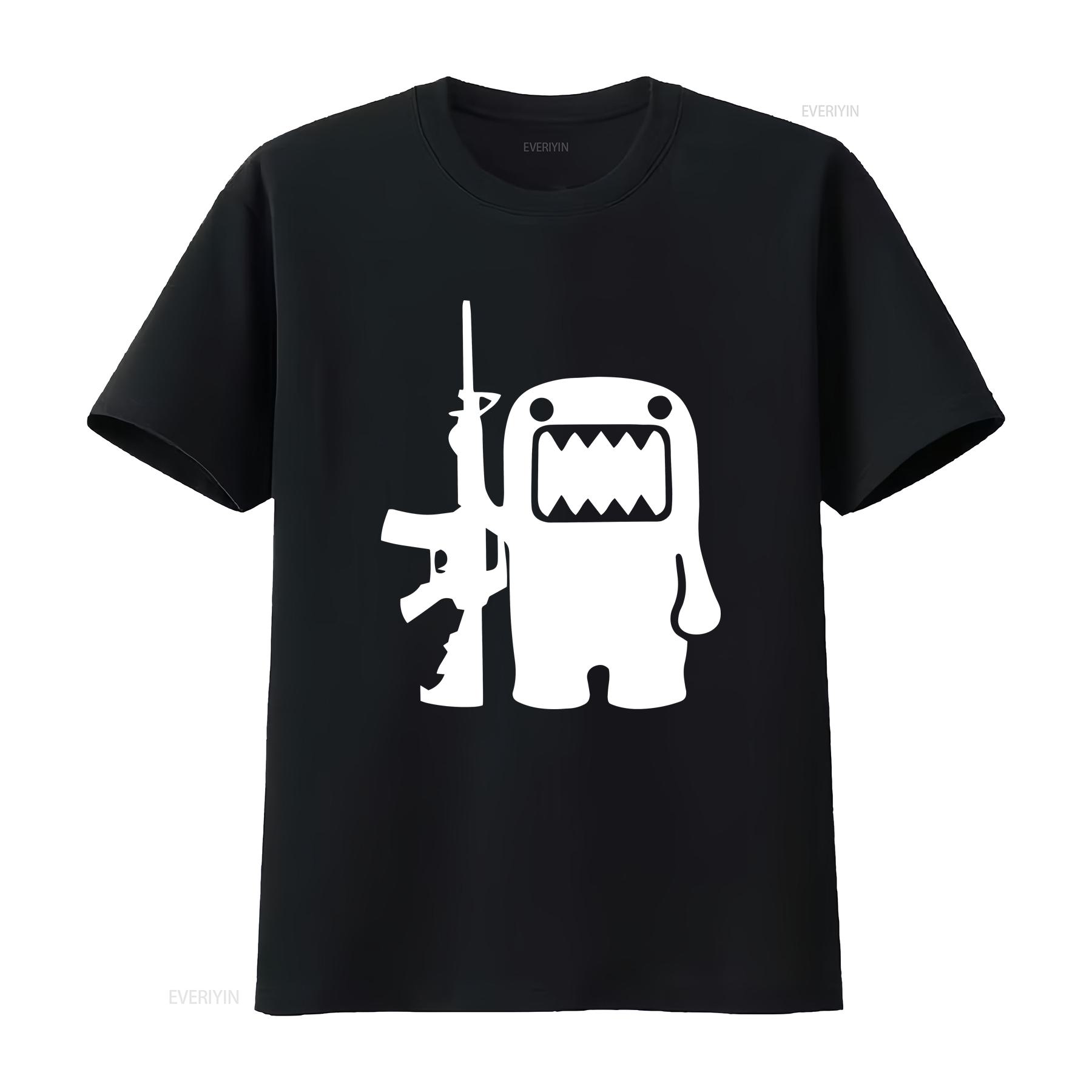 

Vintage Domo Kun AK47 T Shirt vintage Washed Slightly designer clothes homme Stretched fashion Versatile Stylish Unisex graphic 4XL