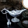12 cm (4,7 Zoll) Hollow Legend Aladdin Magic Genie Lampen Räuchergefäße Wishing Oil Lamp Home Decor