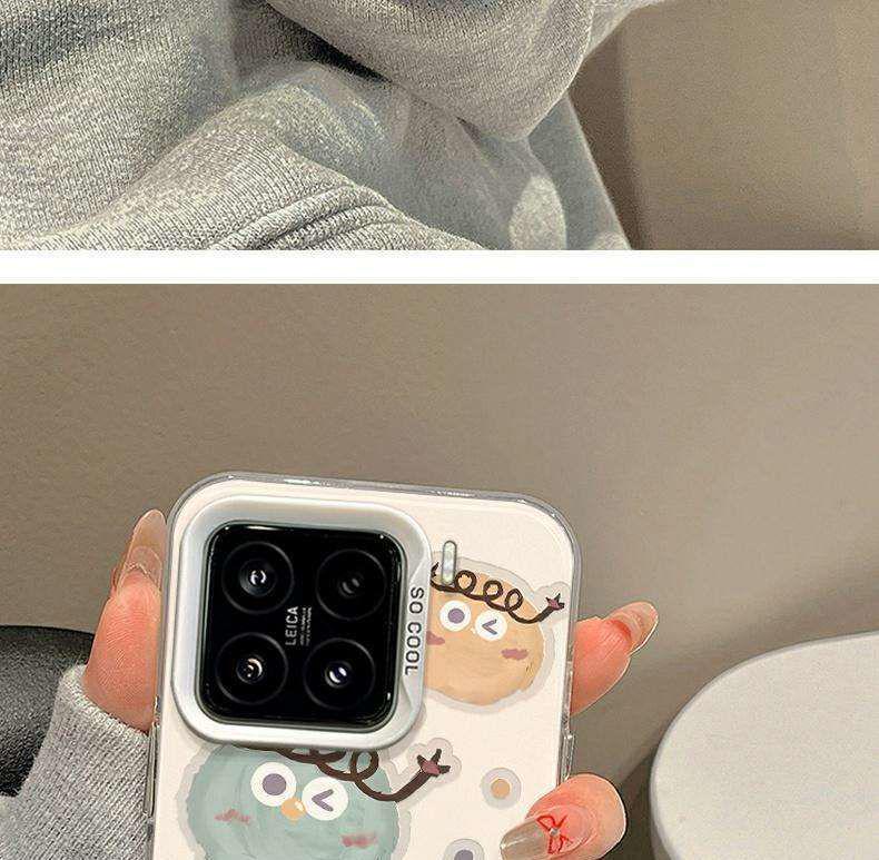 Xiaomi 17 Pro High-End Pink Little Monster Anti-Drop Phone Case