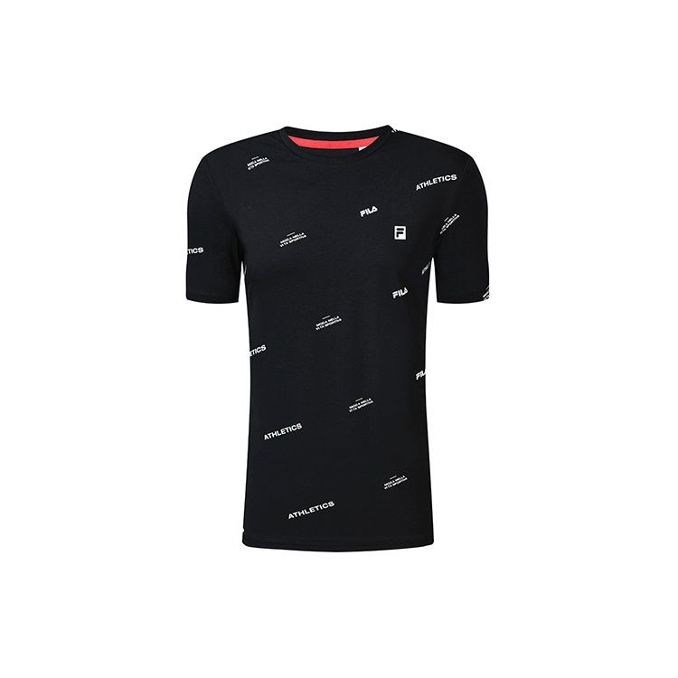 

FILA Athletics Letter Logo Printed Breathable Knit Short Sleeve T-Shirt Men Tops A11M231114F-ZA XL