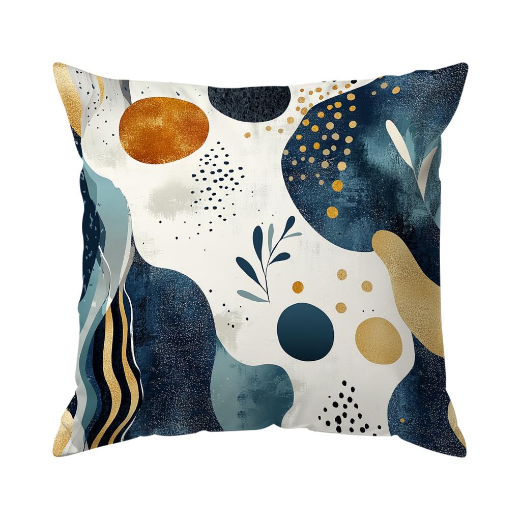 Blue Abstract Geometry Cushions Pillowcase Polyester Cushion Cover Throw Pillow Sofa Decoration Pillowcover Home Room Decor