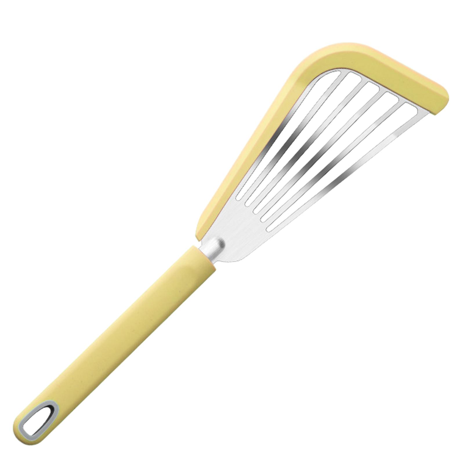 

Силиконовые лопаточки с тонкими краями для переворачивания рыбных яиц, кухонная утварь, термостойкие кухонные лопаточки для посуды с антипригарным покрытием жёлтый