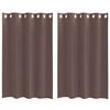 VidaXL Voile Curtains with Eyelets 2 Pcs Brown 140x175 Cm, Net Curtain, Sheer Curtain, Window Voile, 4102066