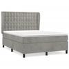 Maison Exclusive - Rete a doghe per letto e materasso Grigio chiaro 140x190cm Velluto