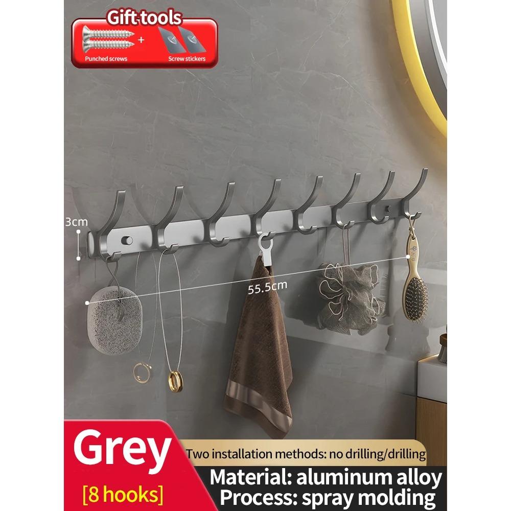 No Drill Door Behind Hook Storage Wall Hanging Clothes Hanger Coat Hook Punch-Free Hanger Bedroom Organizer Storage Kitchen