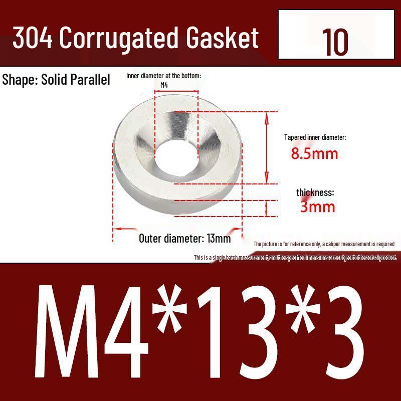 304 Stainless Steel Decorative Conical Fish Eye Washer for M3-M10 Countersunk Holes