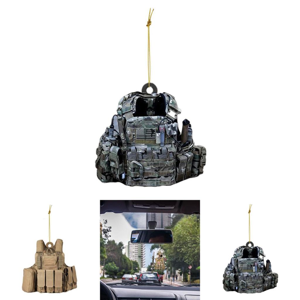 Vintage Acrylic Car Rearview Mirror Pendant Backpack Keychain Auto Interior Hanging Ornament