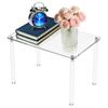 Clear Acrylic Display Riser 5mm Thicken Rectangular Acrylic Stand 4 Legs Display Riser Clear Shelf Riser for Jewelry Figures Toy