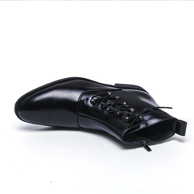 Men’s High Top Black Leather Boots Dress Formal Business Retro Brown Ankle Boots Tuxedo Purple Wedding Shoes Plus Size