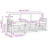 Outdoor Sofa Set 3 Piece Natural and Light Grey Solid Acacia Wood