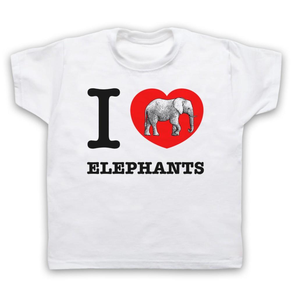 I Love Elephants Animal Rights Lover Save The Animals Kids Childs T-Shirt