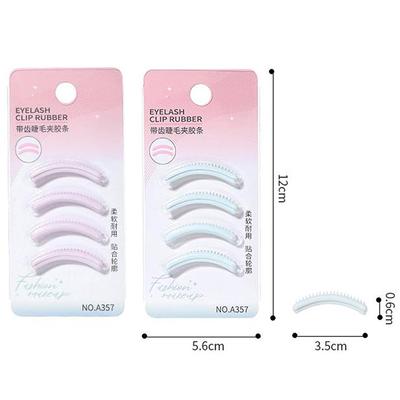 4 Pièces Femmes Recharge Courbe-cils Caoutchouc Élastique Coussin de Remplacement Gel Pince Coussins Outils de Maquillage des Yeux