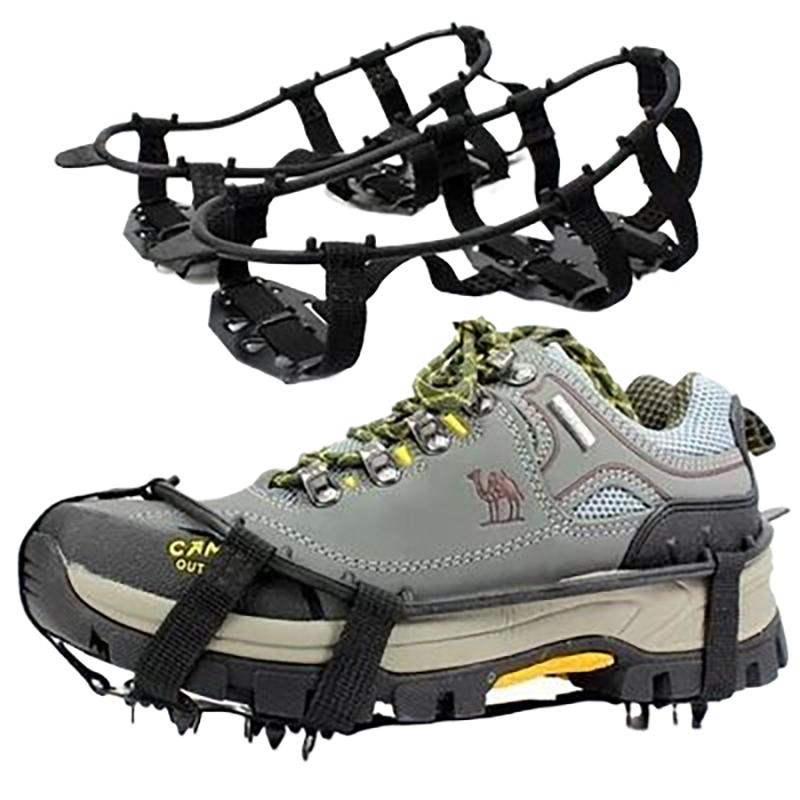 1 Paar ML Steigeisen Schuhüberzug 24 Zähne Anti-Rutsch Eisgriffe Greifer Schuhe Stiefel Wandern Eiskletterschuh Spikes Kletterkette