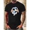 T-shirt da uomo taglia europea con motivo bandiera argentina - Design Calcio Sole, T-shirt streetwear per tutti i giorni