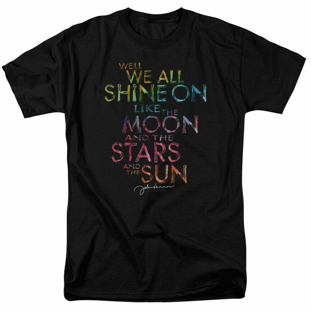 26 John Lennon We All Shine On T Shirt Licensed Beatles Beautiful Boy Rock Black Unisex T-Shirt L