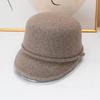 Niche Designer Woolen Hat Women's Autumn and Winter British Top Hat Casual Cap Knight Equestrian Hat