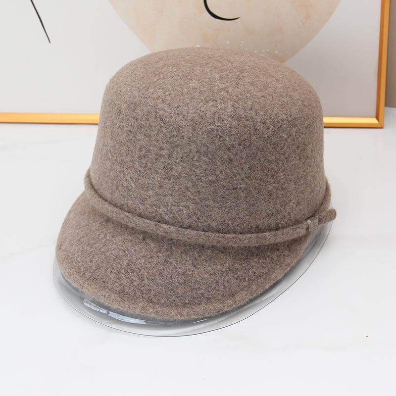 Niche Designer Woolen Hat Women's Autumn and Winter British Top Hat Casual Cap Knight Equestrian Hat
