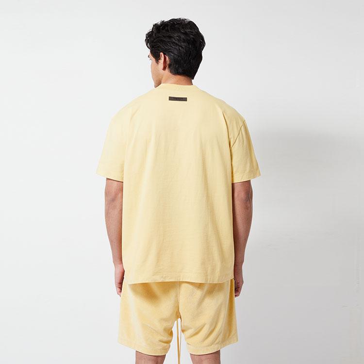Fear of God Essentials Short-Sleeve Tee Light Tuscan Unisex Tops Yellow 125BT222002F