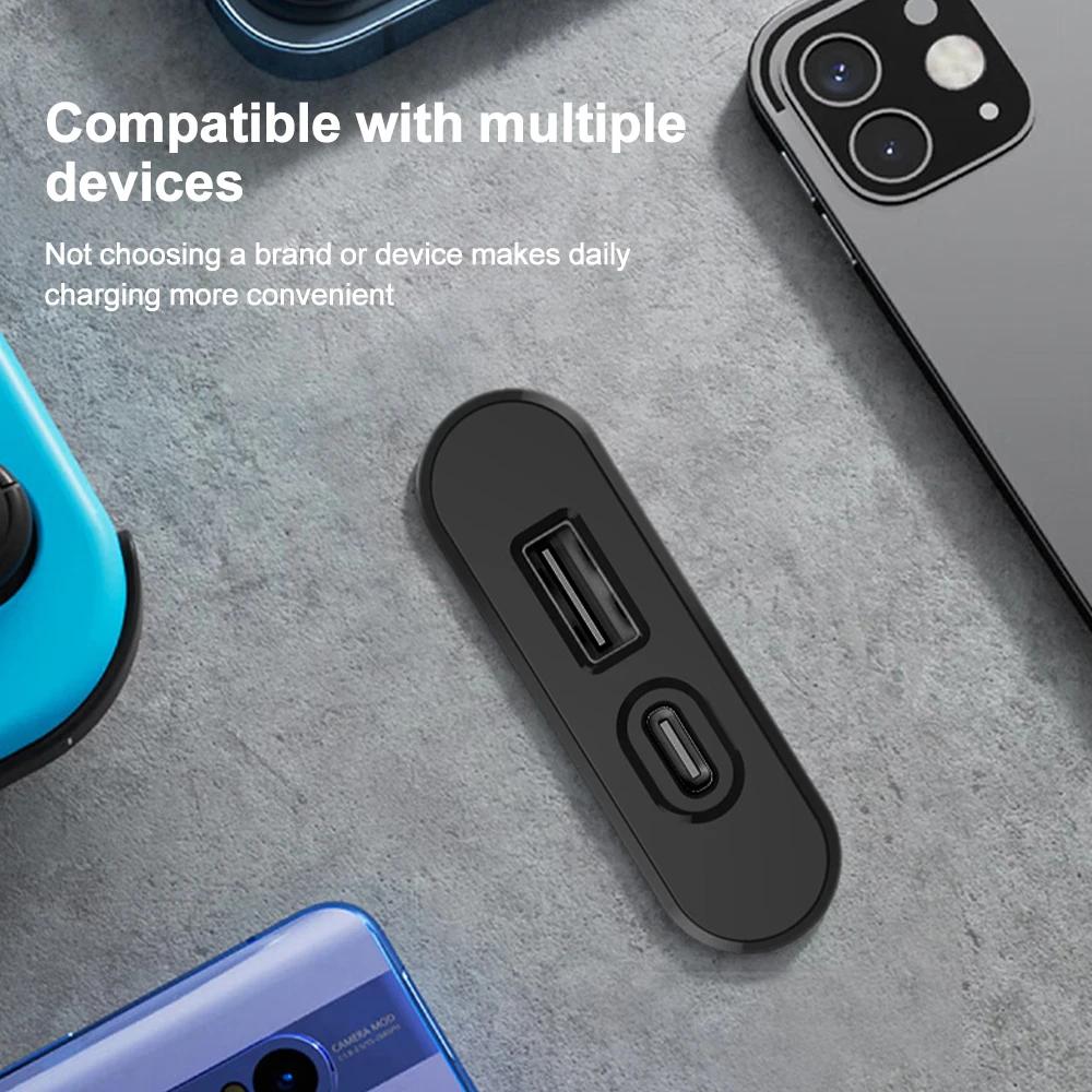 Table Hidden Power Sockets USB+Type-C Outlet Embedded Power Bedside Table Office Desktop with 1.2M Extension Cord Black Socket