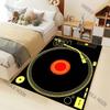 Vinyl-Plattenspieler Tonarm Rotes Etikett Druckteppich für Wohnzimmer Schlafzimmer Sofa Heimdekoration Rus Rutschfeste Fußmatte Luxuriöses Geschenk