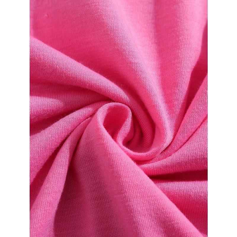 European sizes Sweet Bow Print T-Shirt - Short Sleeve Round Neck Summer Blouse Top, Casual Summer Outfits for, Playdates & Parties