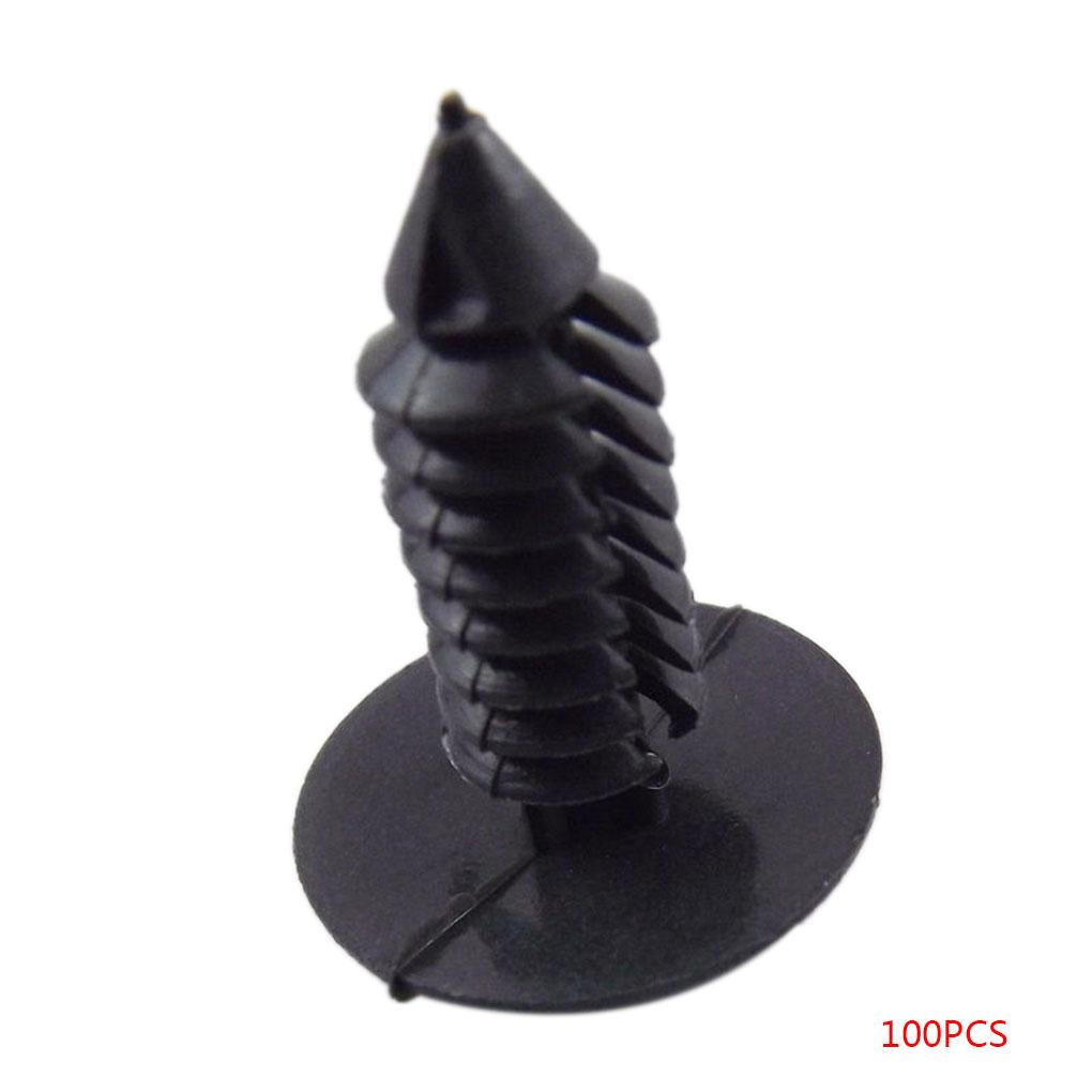 100pcs Universal Plastic Rivets Car 100pcs Universal Auto Fastener Bumper Push Pin Vehicle Clips Buckles