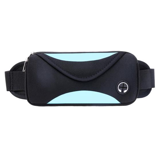 

Мужская поясная сумка с застежкой на ленту, удобный держатель для ключей небесно-голубой