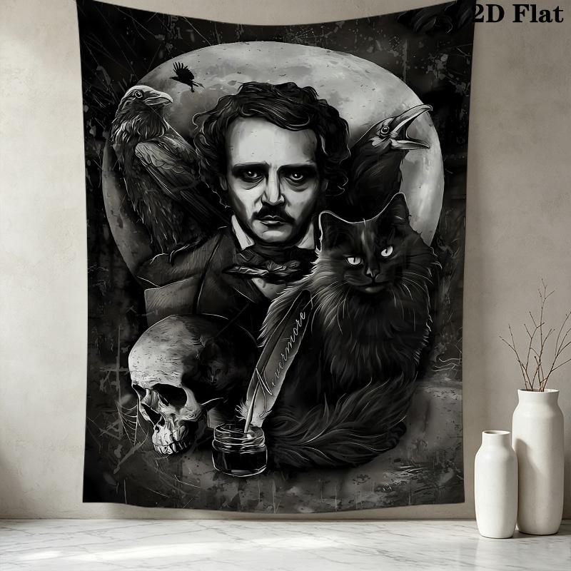 Edward Scissorhands Wall Tapestry Aesthetic Wall Hanging Printed Fabric Blanket Decorative Tapestries For Bedroom Living Room Home Decor