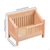 Wooden Dollhouse Bed Unfinished with Headboard Unpainted Cot for Miniaturists,