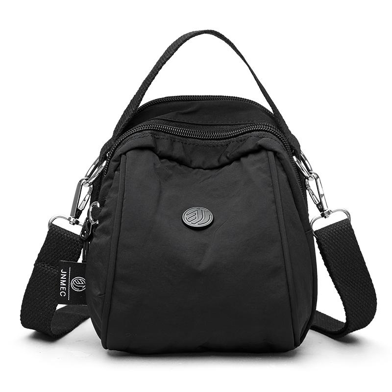 

Женская Мини Сумка Кросс-боди из Нейлоновой Оболочки Легкая Повседневная Сумка на Плечо Разноцветная для Повседневной Жизни для Повседневной Работы Покупок и Общения 14 × 11 × 17 cm чёрный