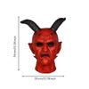 Latex Devil Mask with Horns Red Textured for Cosplayers