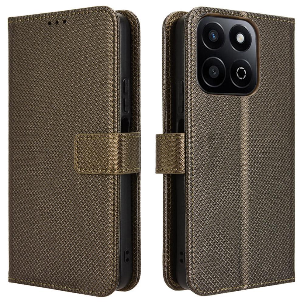 For Honor 200 Smart 5G/Play 60 Plus 5G/Play 9T/X7c 4G Case Diamond Texture PU Leather Phone Cover