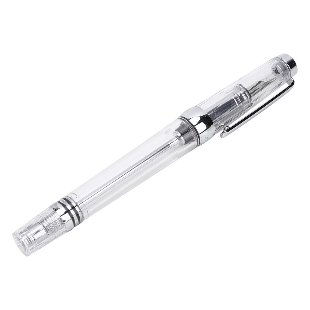 Large Capacity Fountain Pen Transparent Business Writing Pen Office School Supplies 0.5mm Nib