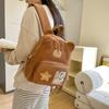 Cartoon Bear Kindergarten Schoolbag Corduroy Backpack for Primary School Students