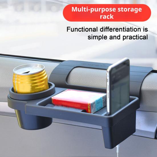 Aufbewahrungsbox für Autofenster, Organizer mit Getränkehalter, universell, einfach zu installieren, multifunktionaler Auto-Innenraum-Organizer mit Telefonhalter