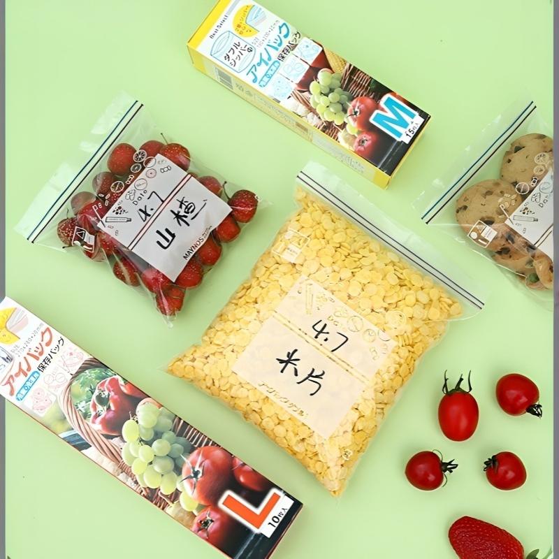 Food Preservation Bags Double Reinforced Seal 3 Sizes Freezer Safe Tight Seal for Leftovers Food Storage