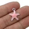 10Pcs Silver Plated Enamel Starfish Charms Pendant For Jewelry Making Earrings Bracelet Necklace Accessories Diy Craft 20X18Mm